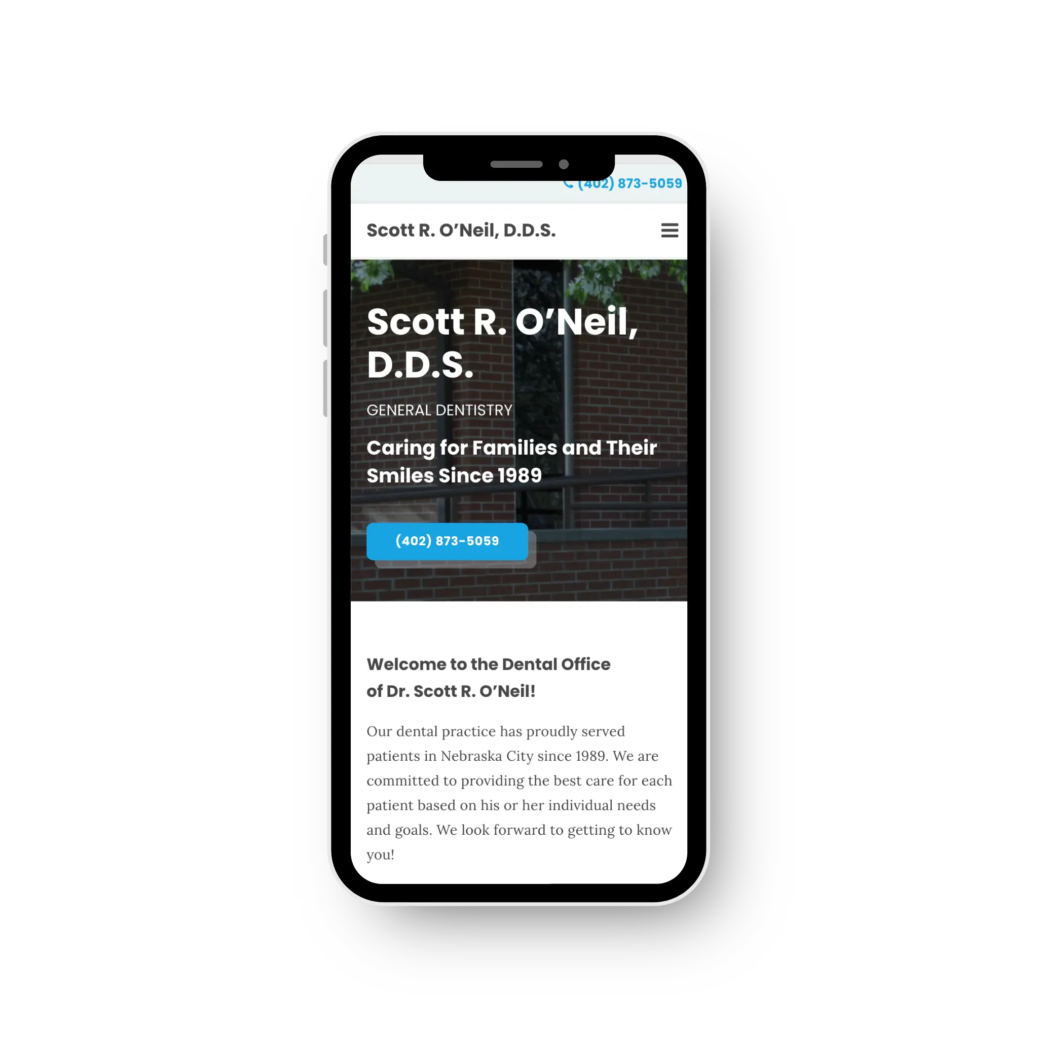 Scott O'Neill D.D.S. website screenshot
